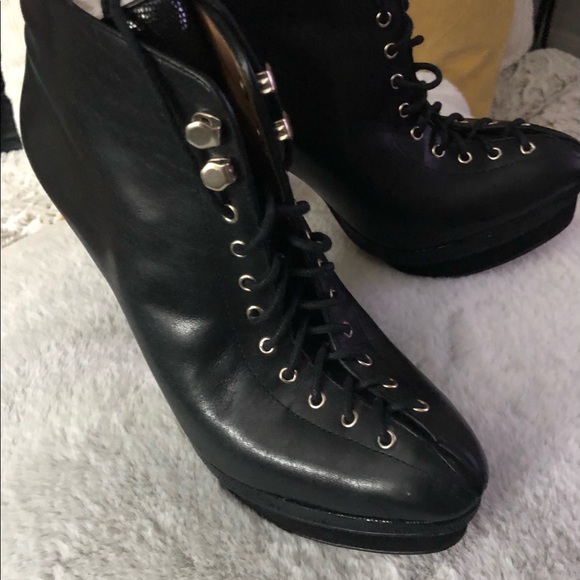 ❤️🔥SEXY❤️🔥Ann Taylor Aixa All Leather Lace-up Platform Booties!❤️🔥✨ - Picture 4 of 11